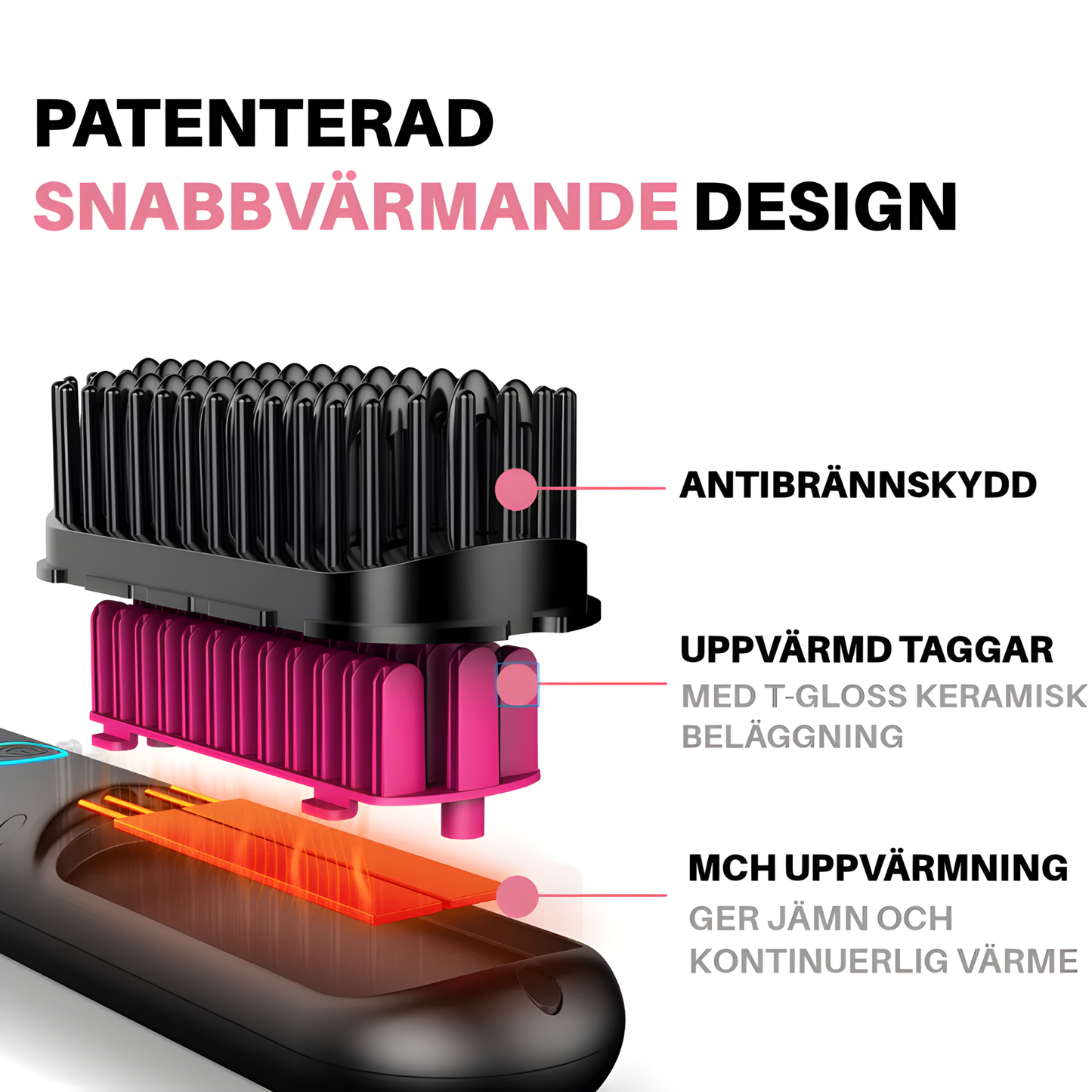 Bärbar Stylingborste | Locka, Torka & Platta